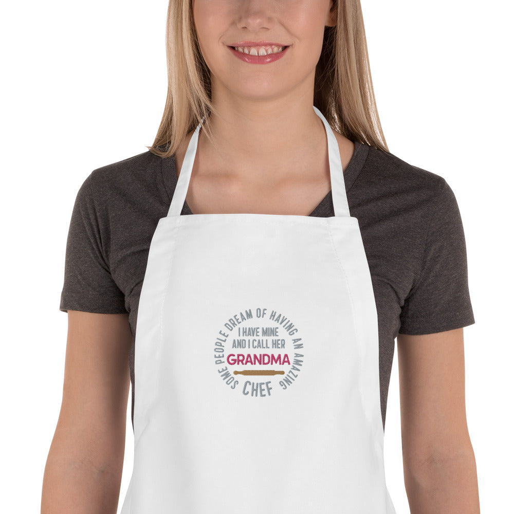 Embroidered Grandma Apron - Perfect Gift for Grandma | Sasasco