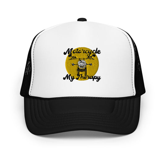 Motorcycle Therapy Foam Trucker Hat - Biker Lifestyle Apparel