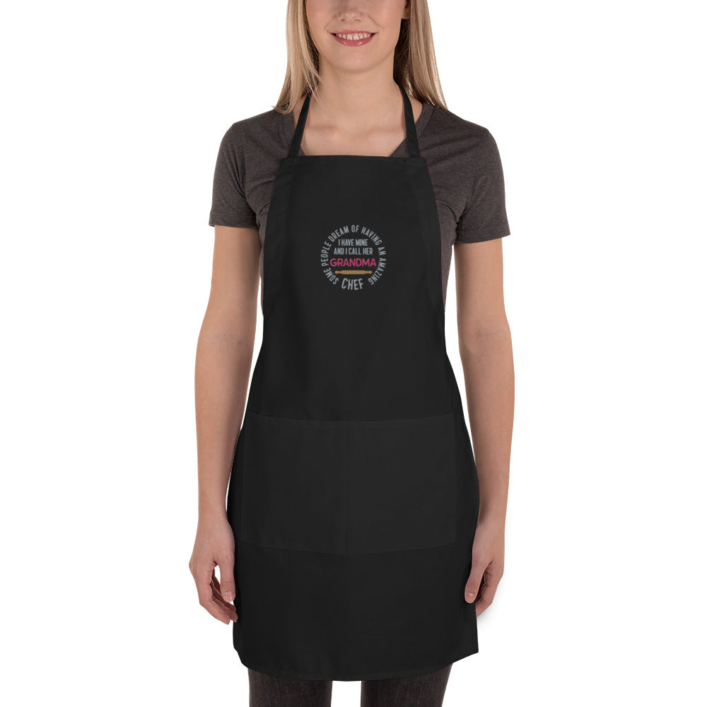 Embroidered Grandma Apron - Perfect Gift for Grandma | Sasasco