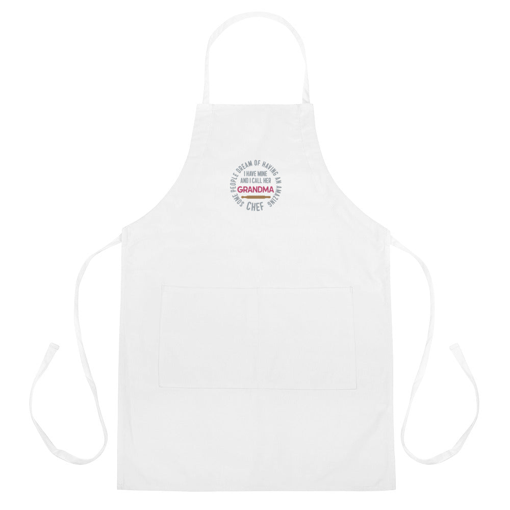Embroidered Grandma Apron - Perfect Gift for Grandma | Sasasco