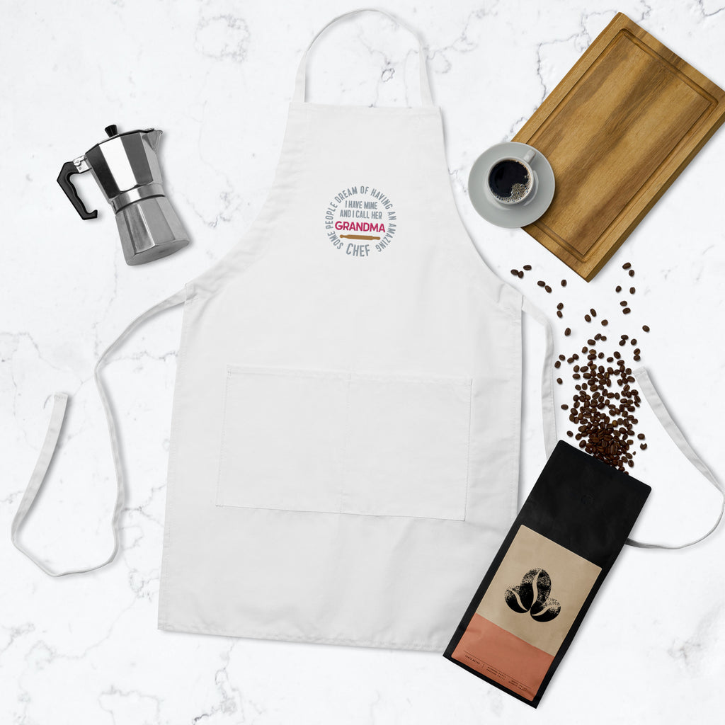 Embroidered Grandma Apron - Perfect Gift for Grandma | Sasasco