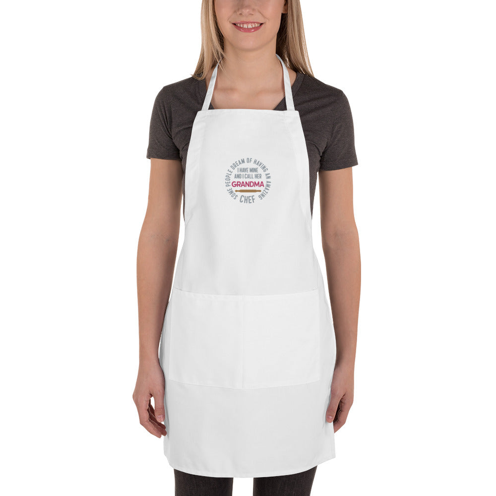 Embroidered Grandma Apron - Perfect Gift for Grandma | Sasasco
