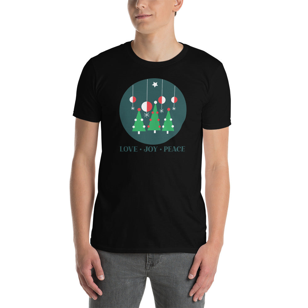 Christmas Love, Joy, Peace T-shirt - Unisex | Holiday Apparel - Trendify