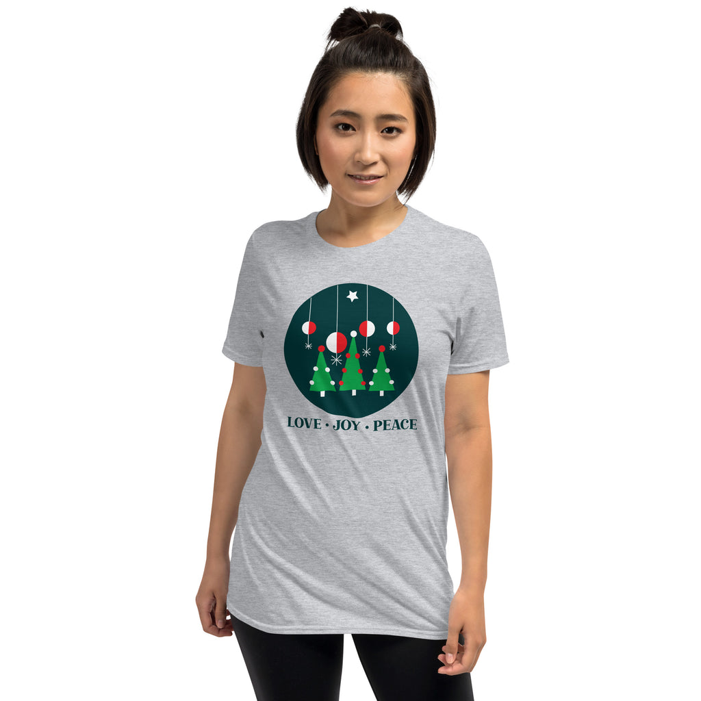 Christmas Love, Joy, Peace T-shirt - Unisex | Holiday Apparel - Trendify