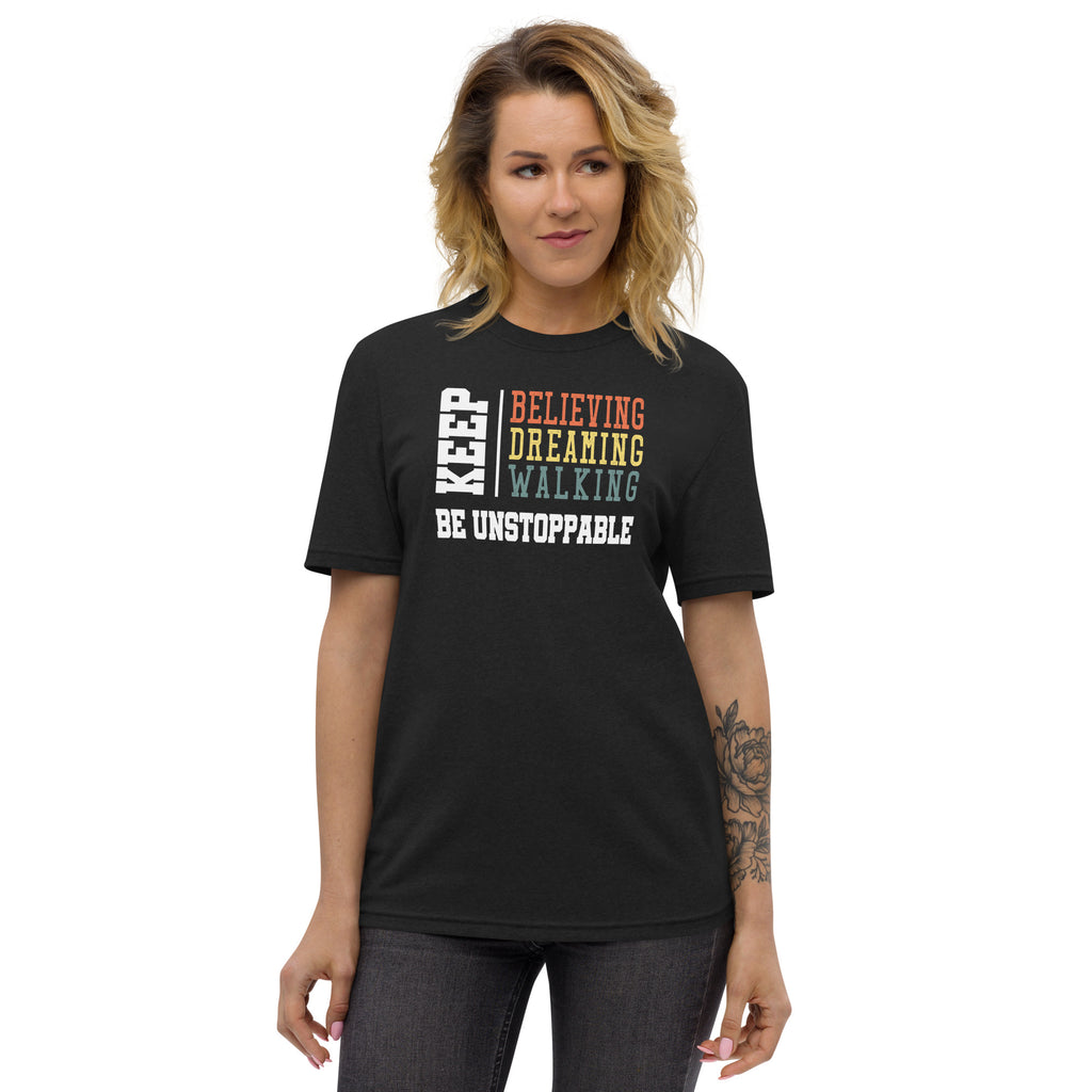 Be Unstoppable T-shirt | Sustainable Unisex Apparel | Sasasaco