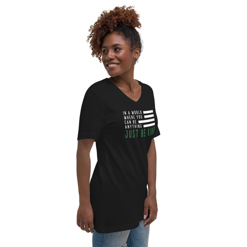 Be Kind V-Neck T-Shirt - Unisex Inspirational Tee | Sasasco